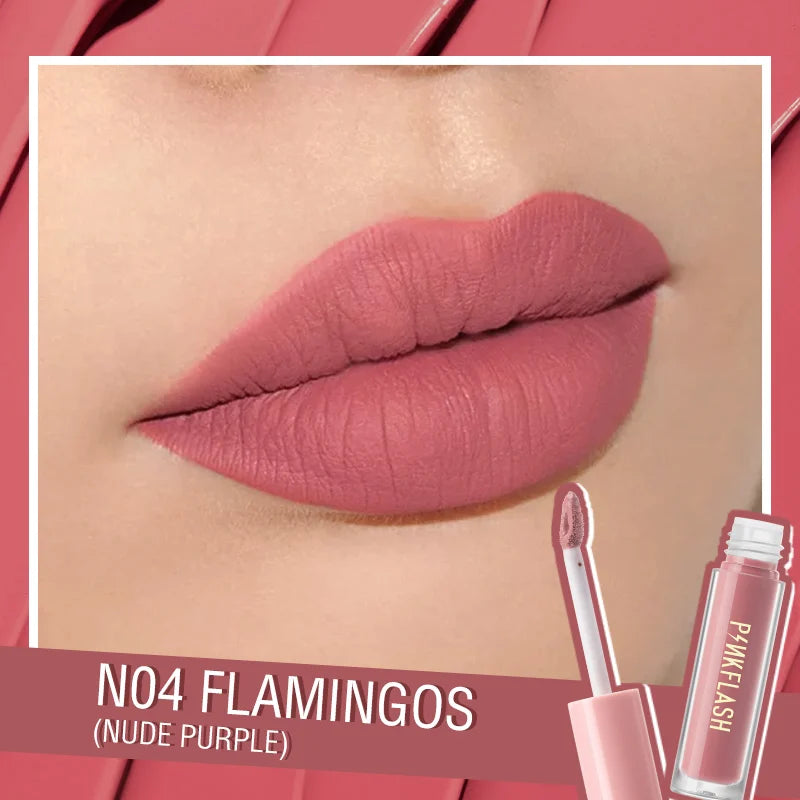 PINKFLASH Wholesale Matte Lipstick Soft Red Nude Pink Melting Lip Cream Waterproof Makeup Lipgloss Not Fade Lip Mud Lip Tint - Seprincess