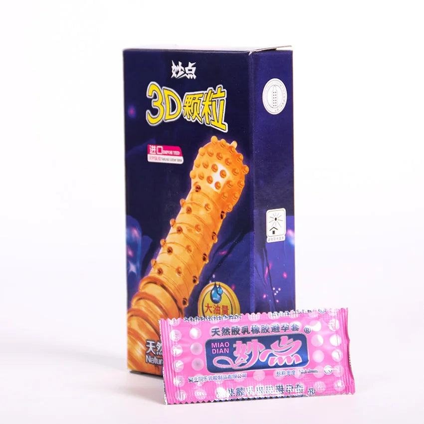 Coral Ultra Thin Condom Sex Toys For Men Dotted Spike Latex Vaginal Stimulation Massage Condoms Penis Sleeve Adults Sex Products - Seprincess