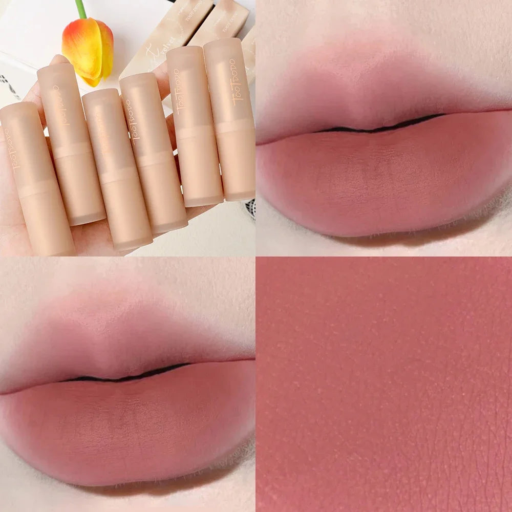 Matte Misty Lipstick 6 Colors Waterproof Non Sticky Cup Lip Stick Lasting Moisturizing Velvet Nude Lip Tint Makeup Cosmetics - Seprincess