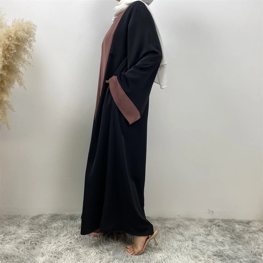 Ramadan Eid Muslim Abaya Dubai Luxury Splicing Fake Two Pieces Abayas For Women Kaftan Modest Dress Islam Caftan Marocain Femme - Seprincess