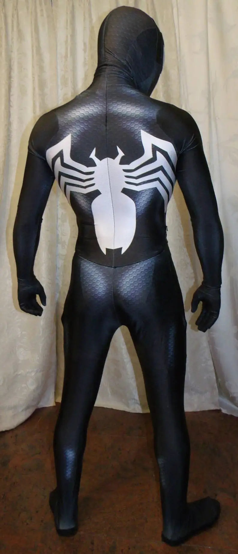 Halloween Adults Kids Black Costume Venom Symbiote 2 Spiderman SuperHero Cosplay Zentai Men Boys Male Bodysuit Party JumpSuit - Seprincess