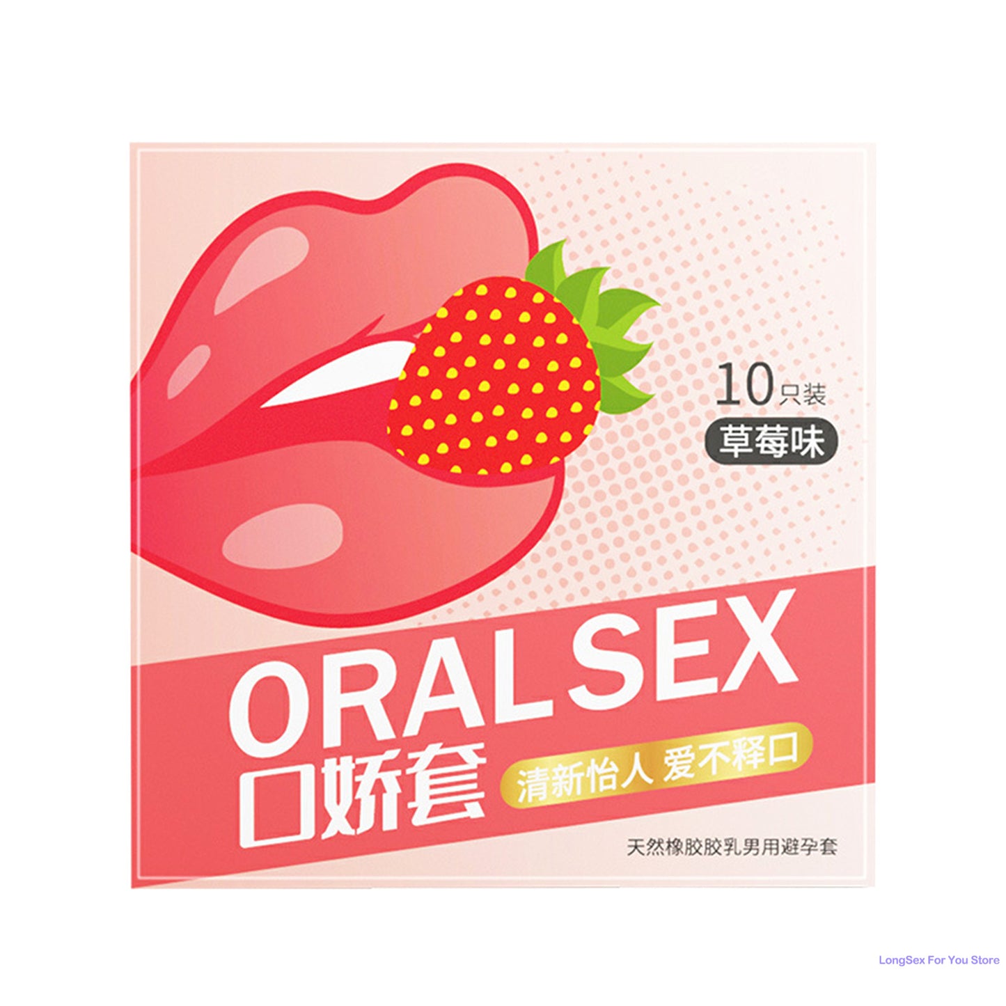 10pcs Strawberry Flavor Oral Sex Condoms Sex Toys For Adult Men Ultra Thin Lubricated Penis Sleeves Erotic Oral Condom Sex Shop - Seprincess