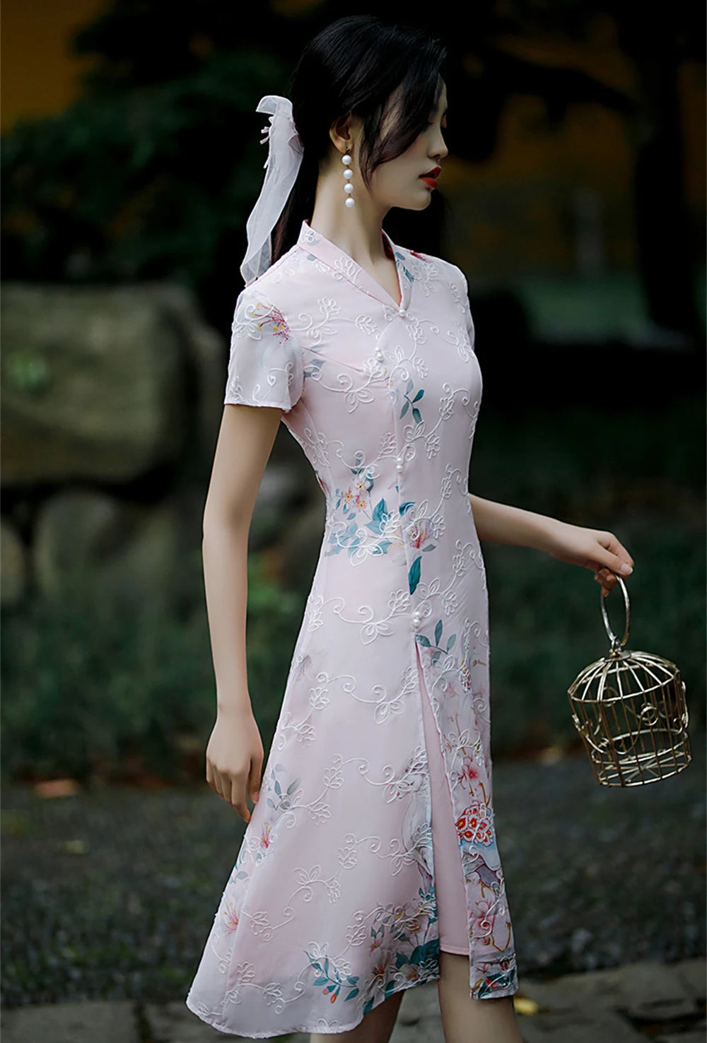 Summer Short-sleeved Improved Qipao Dress for Women Young Girl Daily Mid-length Slim Aodai Cheongsam Chinese Traditional Vestido - Seprincess