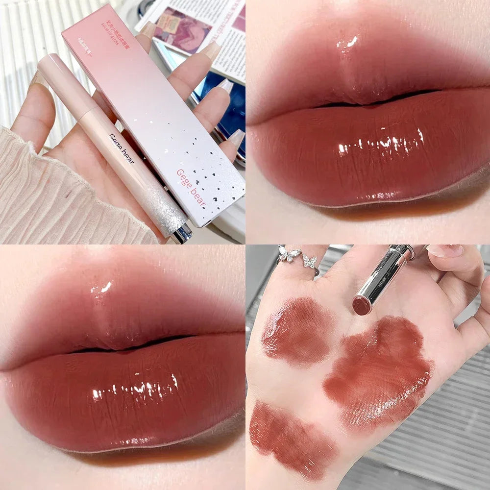 Clear Water Light Solid Lip Gloss Jelly Watery Pink Lipstick Pencil Moisturising Mirror Lipstick Pen Korean Lips Makeup Cosmetic - Seprincess