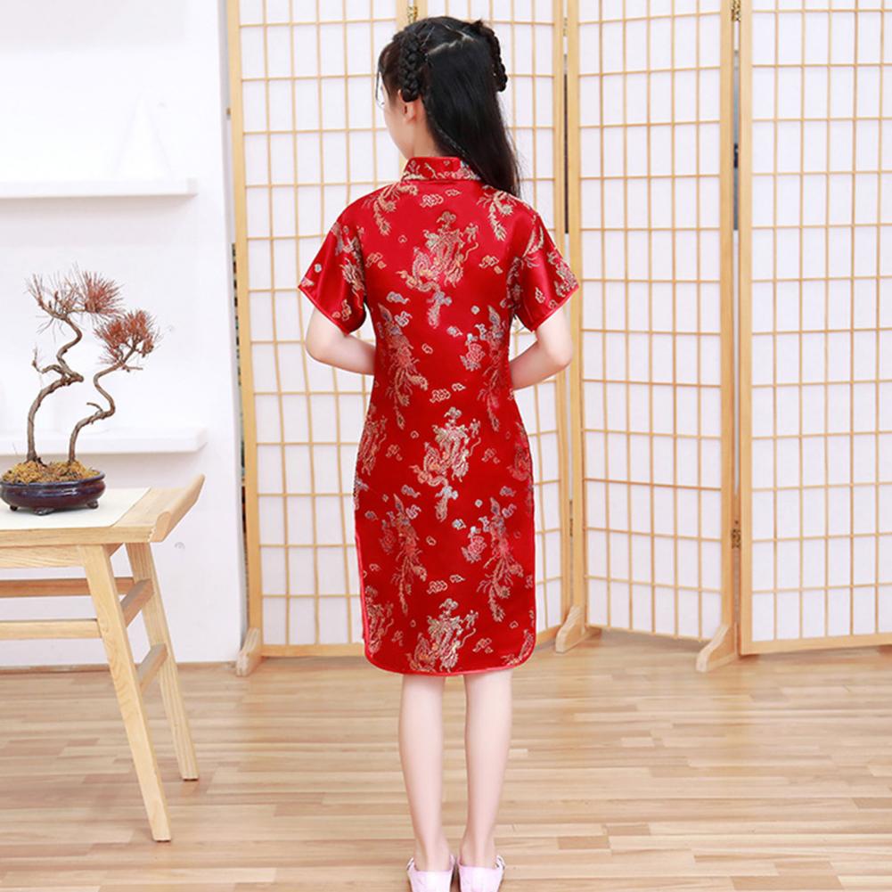 Kids Hanfu Dress Elegant Princess Dress Summer Dresses Chinese Cheongsams For Girls Traditional Chinese Dress Toddler Dress - Seprincess