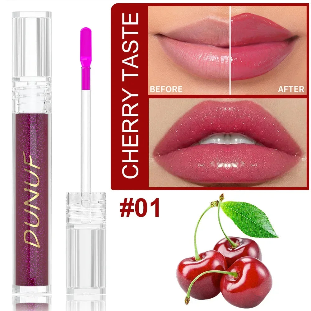 DUNUF Fruit Color-changing Long Lasting Nouritious Lipsticks Lip Gloss Make up Spring Moisturizing Lip Oil Makeup Free Shiping