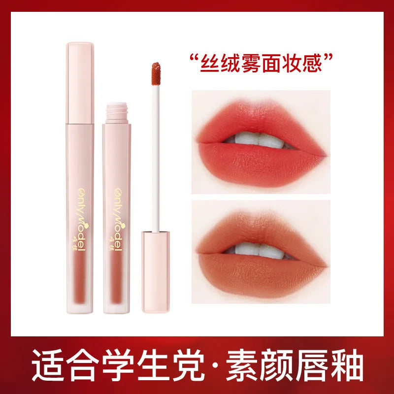 Velvet Orange Lipstick Brighten Skin Matte Lipsticks Waterproof Long Lasting Lip Stick Lip Tint Women Korean Cosmetic Lip Glaze - Seprincess