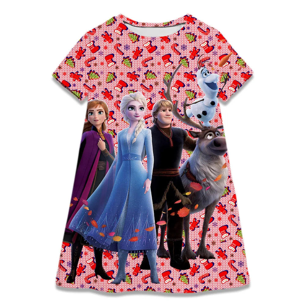 Hot Sale Kids Girl Cosplay Snow Queen Top Disney Frozen Elsa And Anna Princess Dress for 2-8 Years Girls Birthday Party Dresses - Seprincess