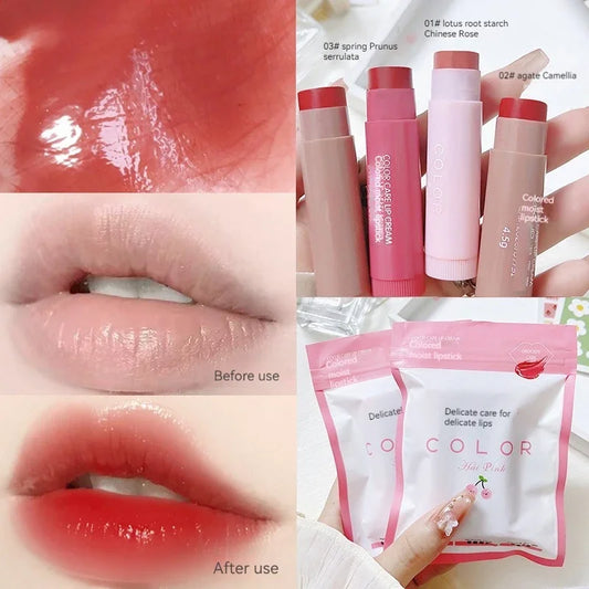 3/1pcs Lip Balm Moisturizing Anti-dry Lip Balm Easy To Carry Anti-cracking Lipstick Colored Lip Tint Makeup Lip Care New - Seprincess