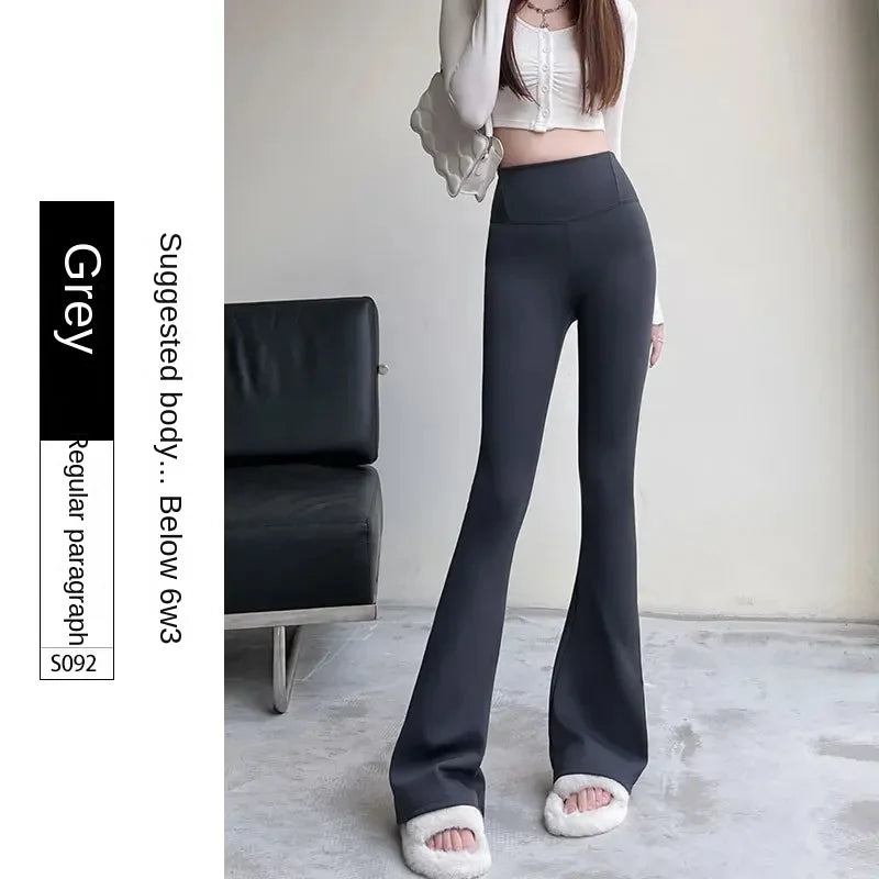 Leggings Women Gothic Sexy Girl Womens Clothing Seamless Leggings Bell-bottomed Pants Women Y2k Shark Pants Winter High Street