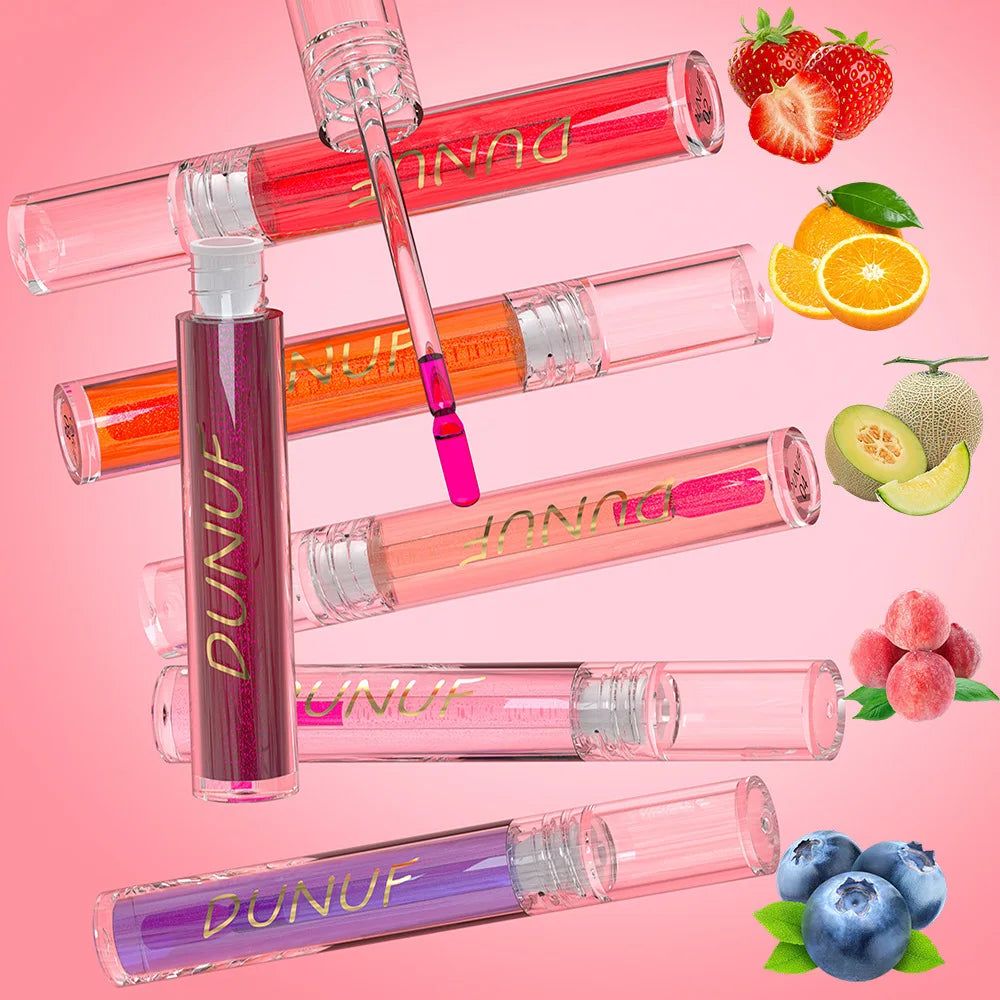 DUNUF Fruit Color-changing Long Lasting Nouritious Lipsticks Lip Gloss Make up Spring Moisturizing Lip Oil Makeup Free Shiping - Seprincess