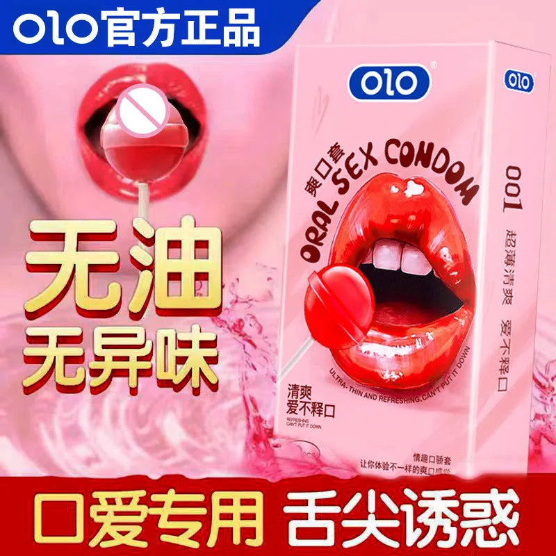 10PCS Oral Sex Ccondom Strawberry Flavor Sex Toys Ultra Thin Blowjob Rubber Condom No Oil Erotic Products For Couples - Seprincess