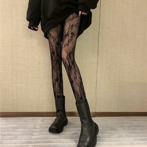 Sexy Women Pantyhose Tights Seamless Lace Mesh Fishnet Stockings Nylon Polka Dot Print Tight Stocking Female Lingerie Hosiery