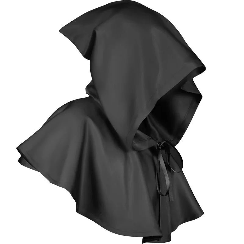 Witch Wizard Fancy Punk Cloak Gothic Cosplay Halloween Costume Adult Hooded Vampire Devil Capes Unisex Props Party Dress Up - Seprincess