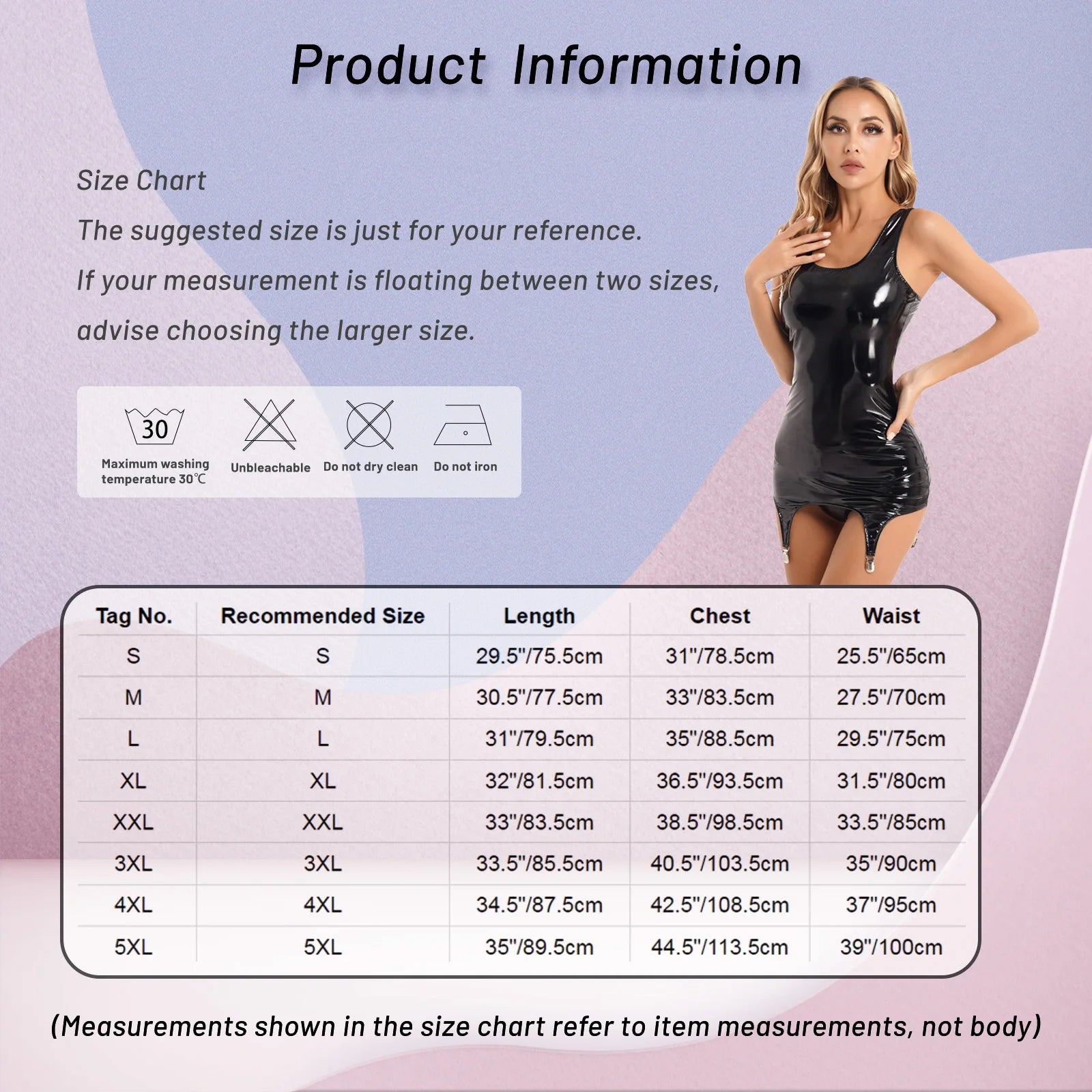 Women PVC Leather Wet Look Bodycon Pencil Package Hips Dress Tank Top Latex Short Miniskirt with Garter Belt - Seprincess