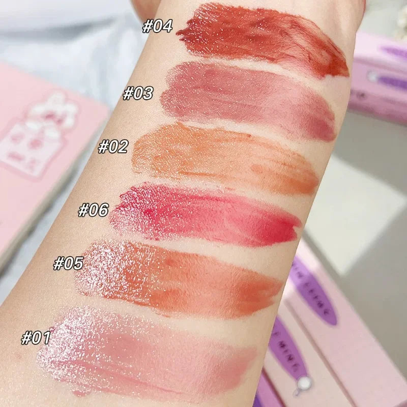 Moisturizing Jelly Mirror Lipstick Waterproof Lasting Clear Heart-shaped Solid Lip Gloss Pen Non-stick Cup Lips Tint Makeup - Seprincess