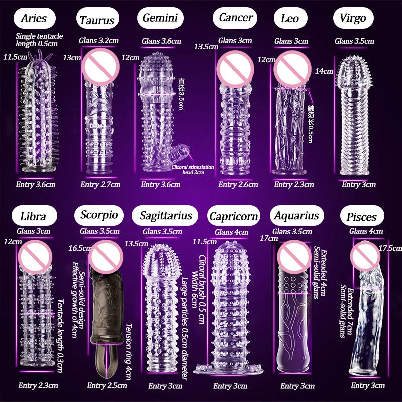 Spike Penis Sleeve Reusable Condoms Sex Toys for Men Delay Ejaculation Penis Sleeve Contraception Cock Ring Extender 남성전용기구 - Seprincess