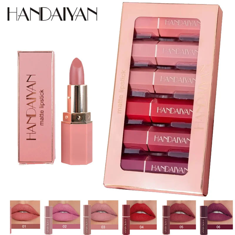 HANDAIYAN Matte Lipstick NonStick Cup Velvet Waterproof Long-lasting Makeup Lips Cosmetics - Seprincess