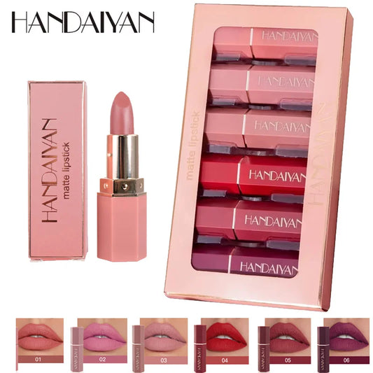 HANDAIYAN Matte Lipstick NonStick Cup Velvet Waterproof Long-lasting Makeup Lips Cosmetics - Seprincess