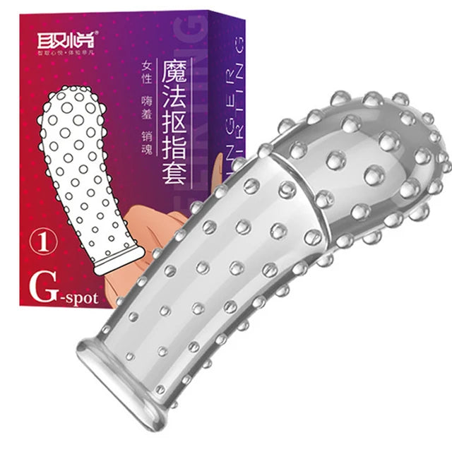 G-spot Finger Condoms Vaginal Stimulation Sex Toys For Man Woman Les Big Spikes Finger Sleeve Clitoris Massage Adult Sex Product - Seprincess