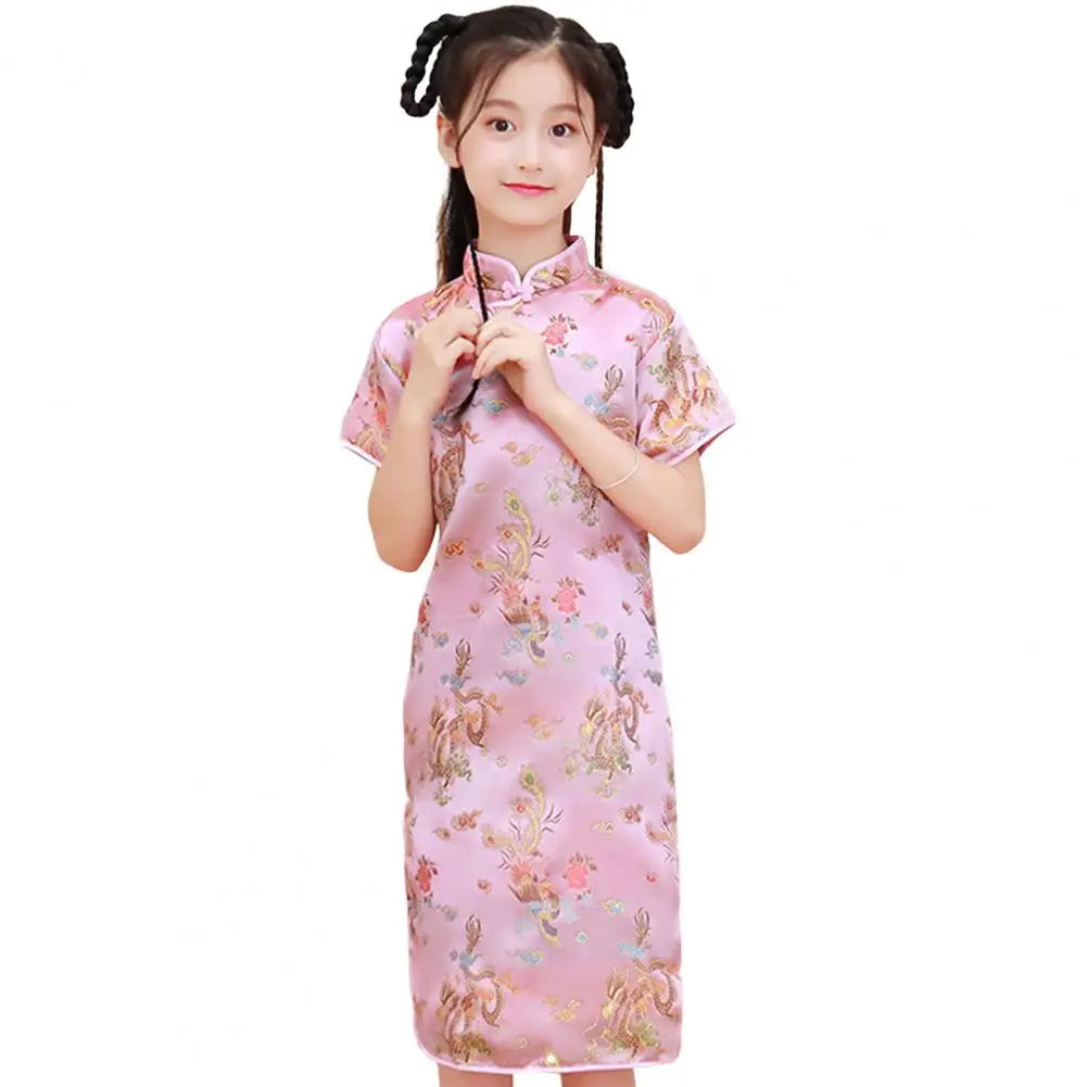 Kids Hanfu Dress Elegant Princess Dress Summer Dresses Chinese Cheongsams For Girls Traditional Chinese Dress Toddler Dress