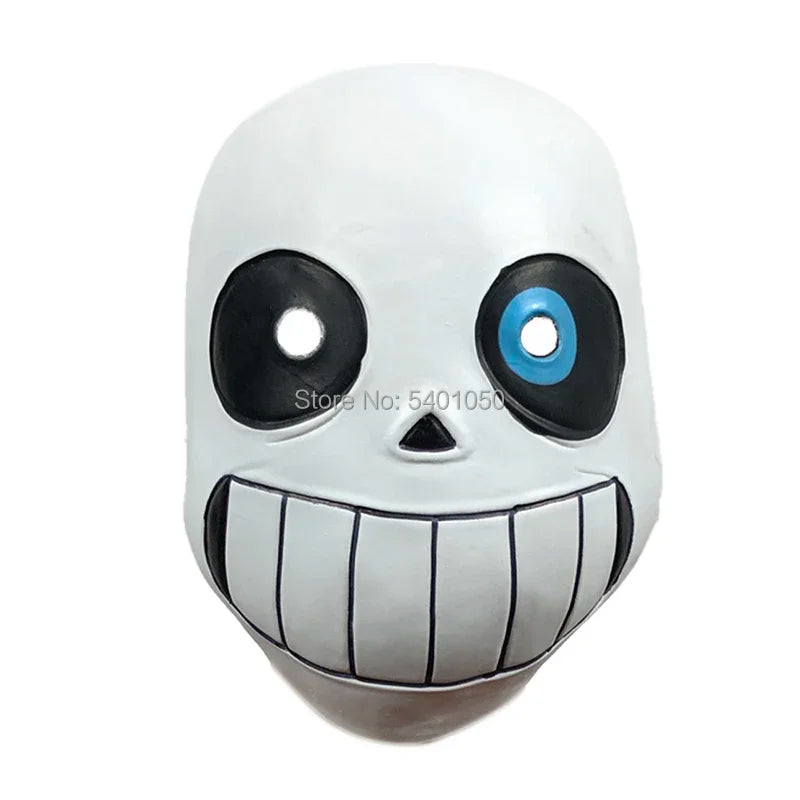 Undertale Sans Cosplay Hoodies Latex Mask COOL SKELETON Cos Blue Coat Halloween Cosplay Costume Unisex Jacket Headgear - Seprincess