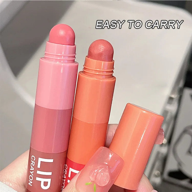 Gege Bear 4 in 1 Velvet Matte Crayon Lipstick Super Stay Makeup Pink Red Long Wear Waterpoof Non-Stick Cup Tiny Lip Stick - Seprincess