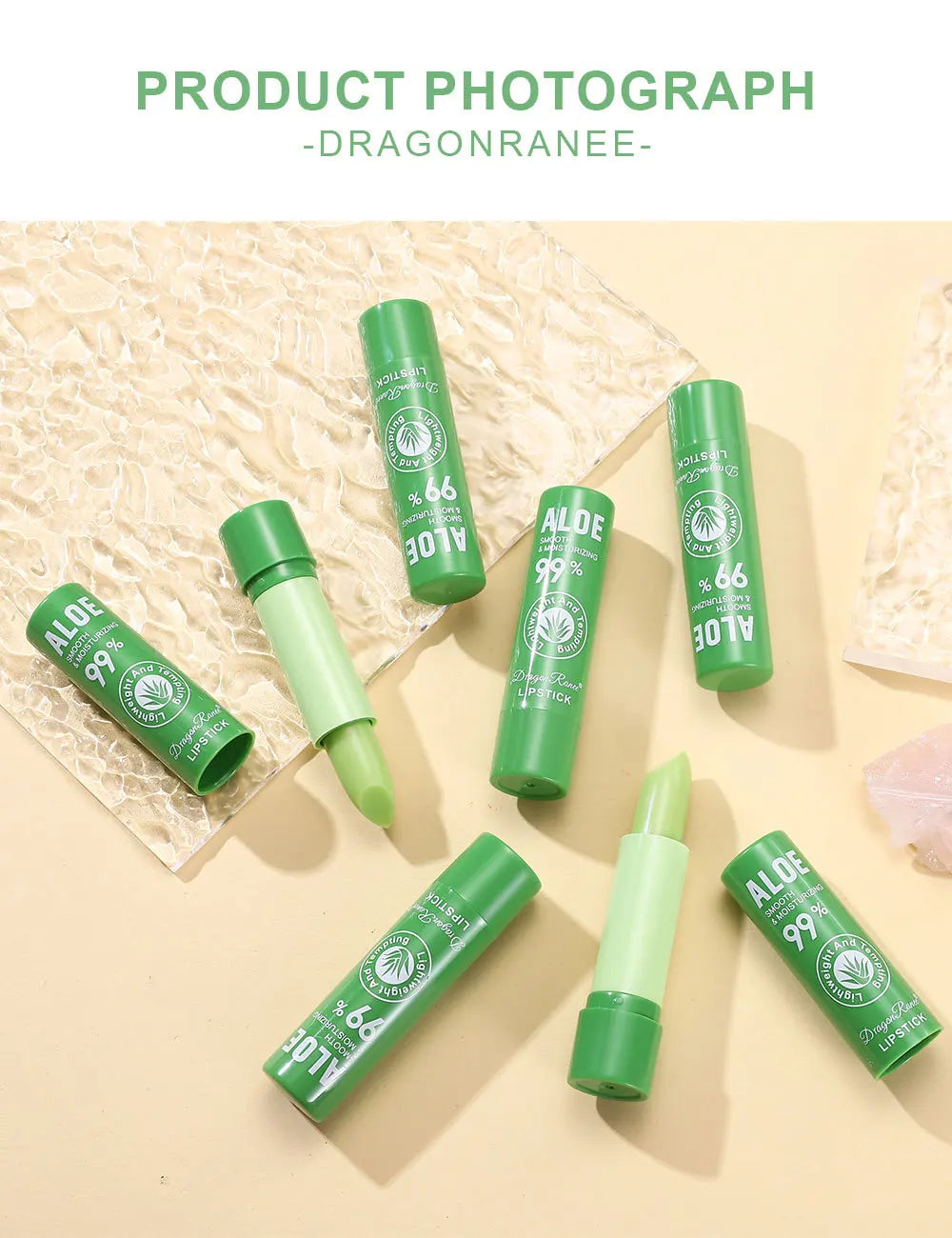 Natural Aloe Vera Moisturizing Lip Balm Color Changing Lipstick Lasting Nourishing Lipsticks Lips Care Korean Makeup Cosmetics - Seprincess