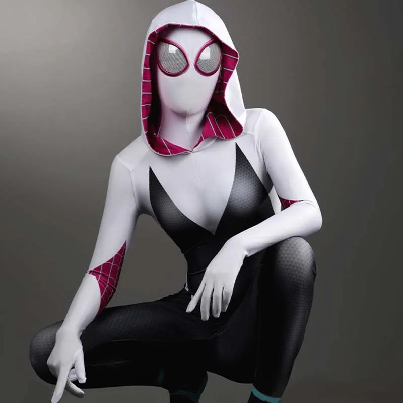 Spiderman Costume Adult Superhero Spider Gwen Miles Morales Spider Man Cosplay Costume Bodysuit Halloween Women Costume - Seprincess