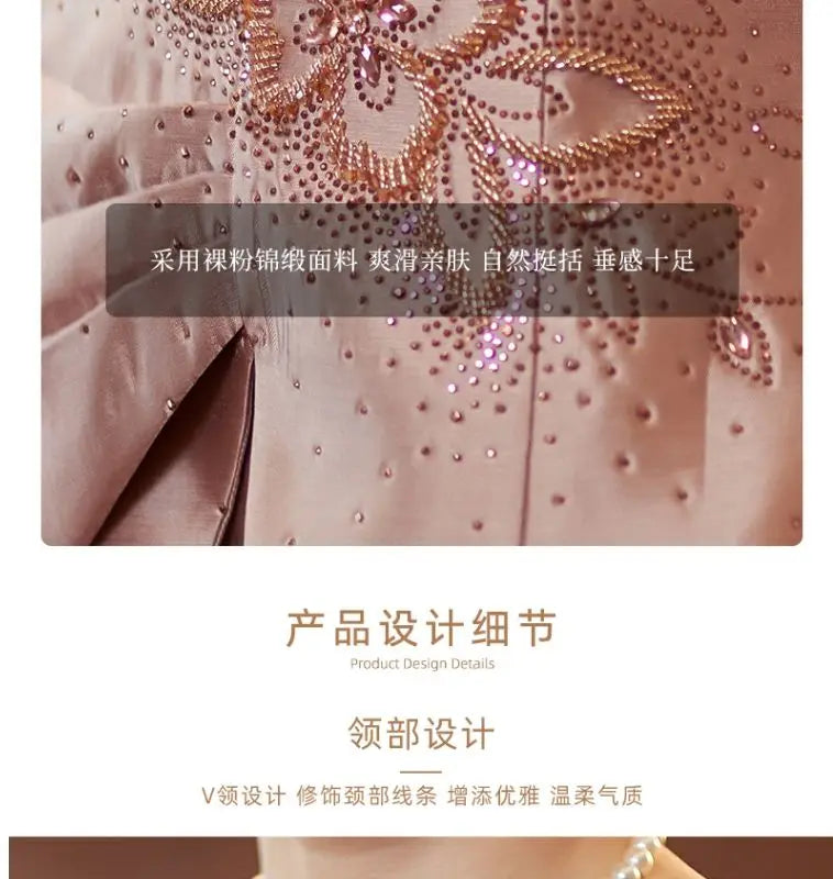 Yourqipao Chinese Traditional Wedding Guest Dresses Mother Of The Bride Cheongsam Evening Gowns Women Qipao Bridal Party Dresses - Seprincess