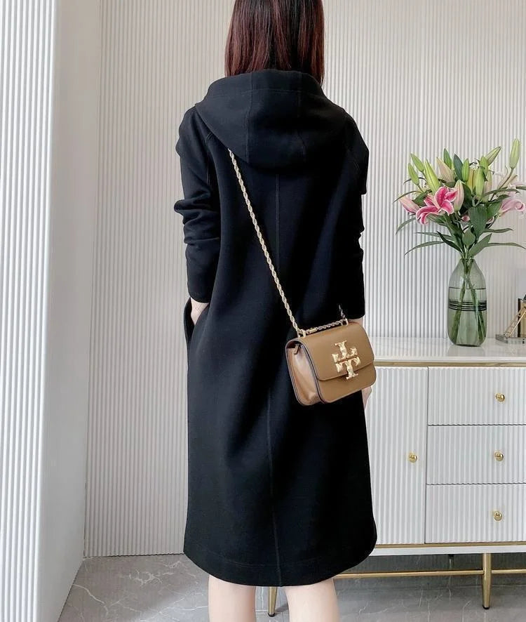 Women's Loose Casual Long Sleeve Hooded Dress Elegant Winter Party Warm Dresses For Women