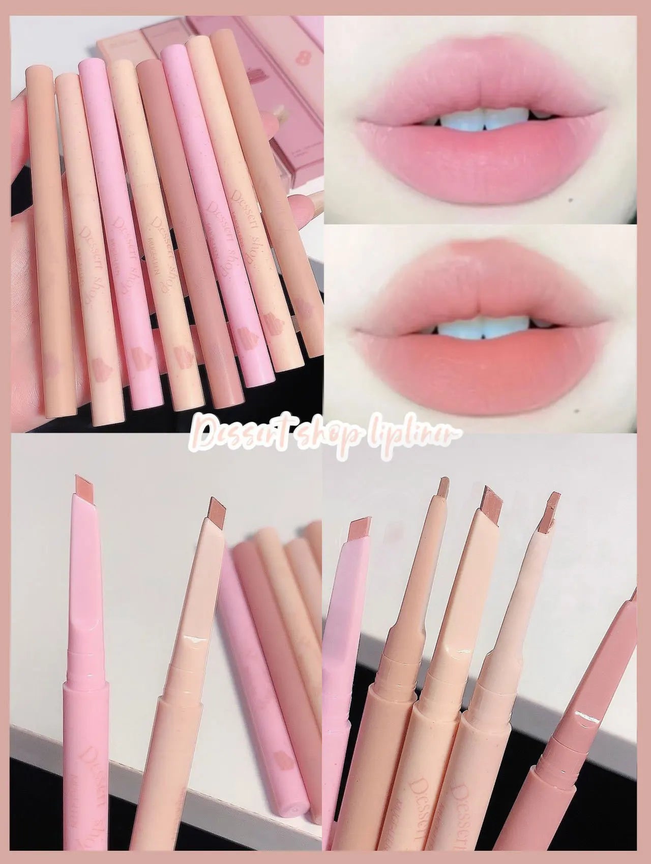 Dessert Lip Liner Automatic rotating waterproof lasting no color outline lip lipstick pen - Seprincess