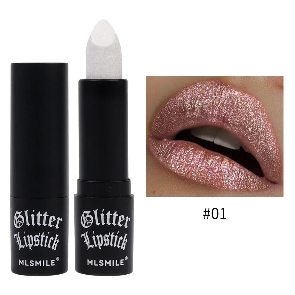 Diamond Shiny Lipstick Moisturizing Long Lasting Waterproof Pearl Lip Gloss Glitter Shimmer Sexy Lipsticks Lips Makeup Cosmetics - Seprincess