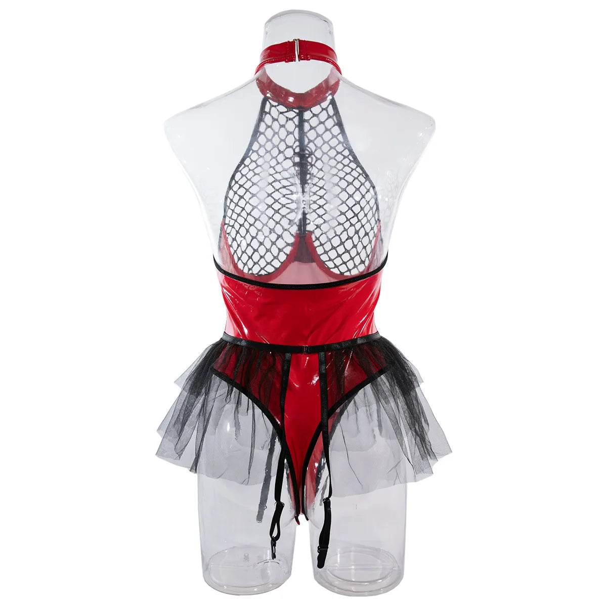 Lingerie Leather mesh tight integrated perspective fetish Short sets night richiami Scary costumes costumes call of the night - Seprincess