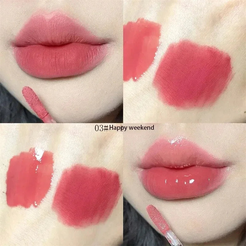 Double Head Lip Gloss Matte Velvet Sexy Red Tint Liquid Lipstick Waterproof Lipgloss Lasting Lip Glaze Korean Makeup Cosmetics - Seprincess