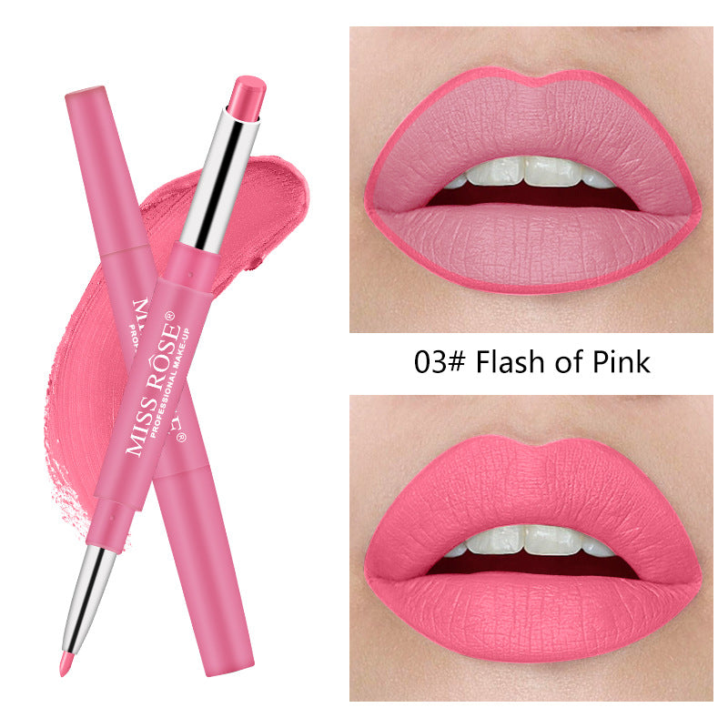 Miss Rose Double-end Lipstick Lipgloss Pencil Makeup Long Lasting Tint Sexy Red Lip Stick Beauty Matte Lip Gloss Pen Cosmetic - Seprincess