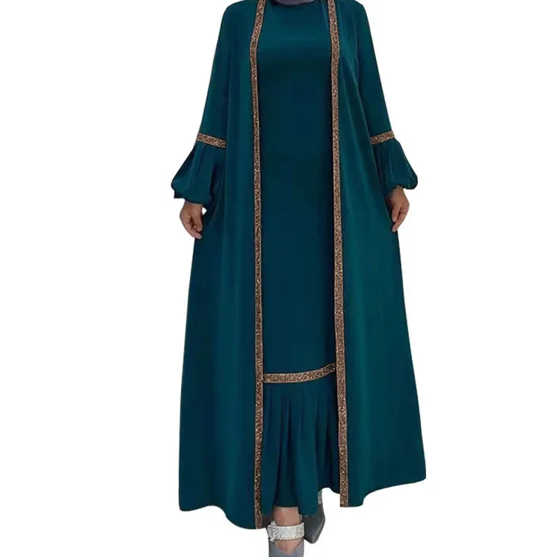 Eid Abaya Dubai Modest Turkey Muslim Long Dress for Women Arabic Sequin Islamic Dresses Evening Party Gown Moroccan Kaftan Robe - Seprincess