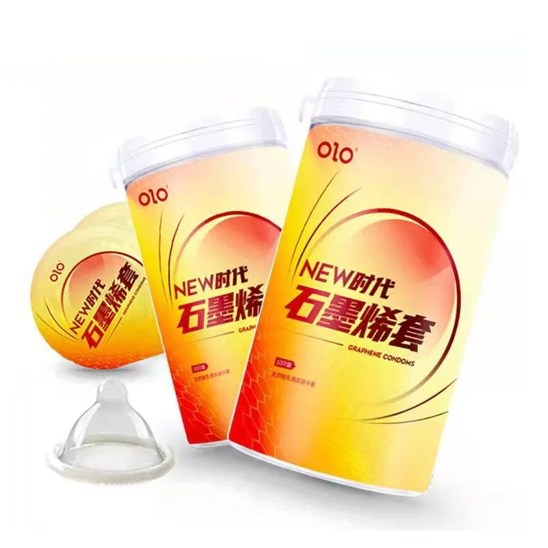 OLO Indian Delay Oil Condom Lasting Penis Sleeves Adult Sex Toys For Men Dotted Thin Ice Fire Feeling Condoms Cock Sex Supplies - Seprincess