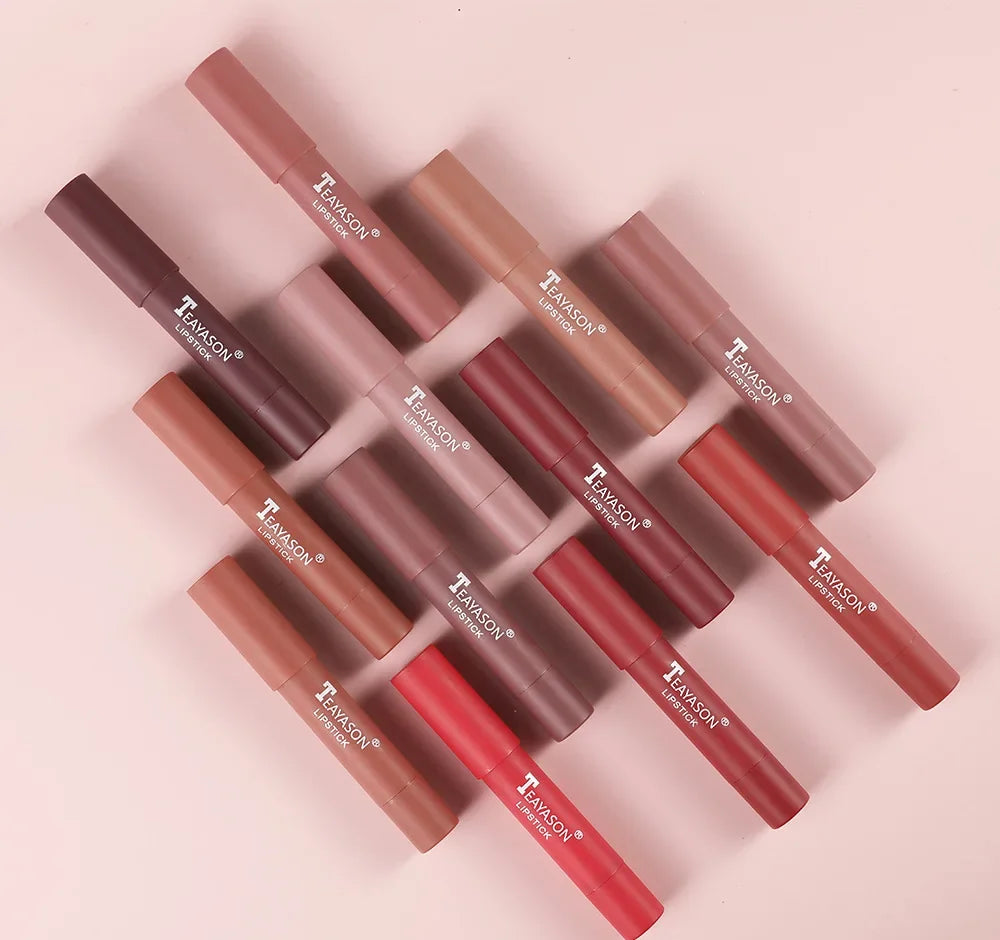 Nude Series Velvet Matte Lipstick Pencil Waterproof Long Lasting Red Lip Stick Non-Stick Cup Makeup Lip Tint Pen Cosmetic Makeup - Seprincess