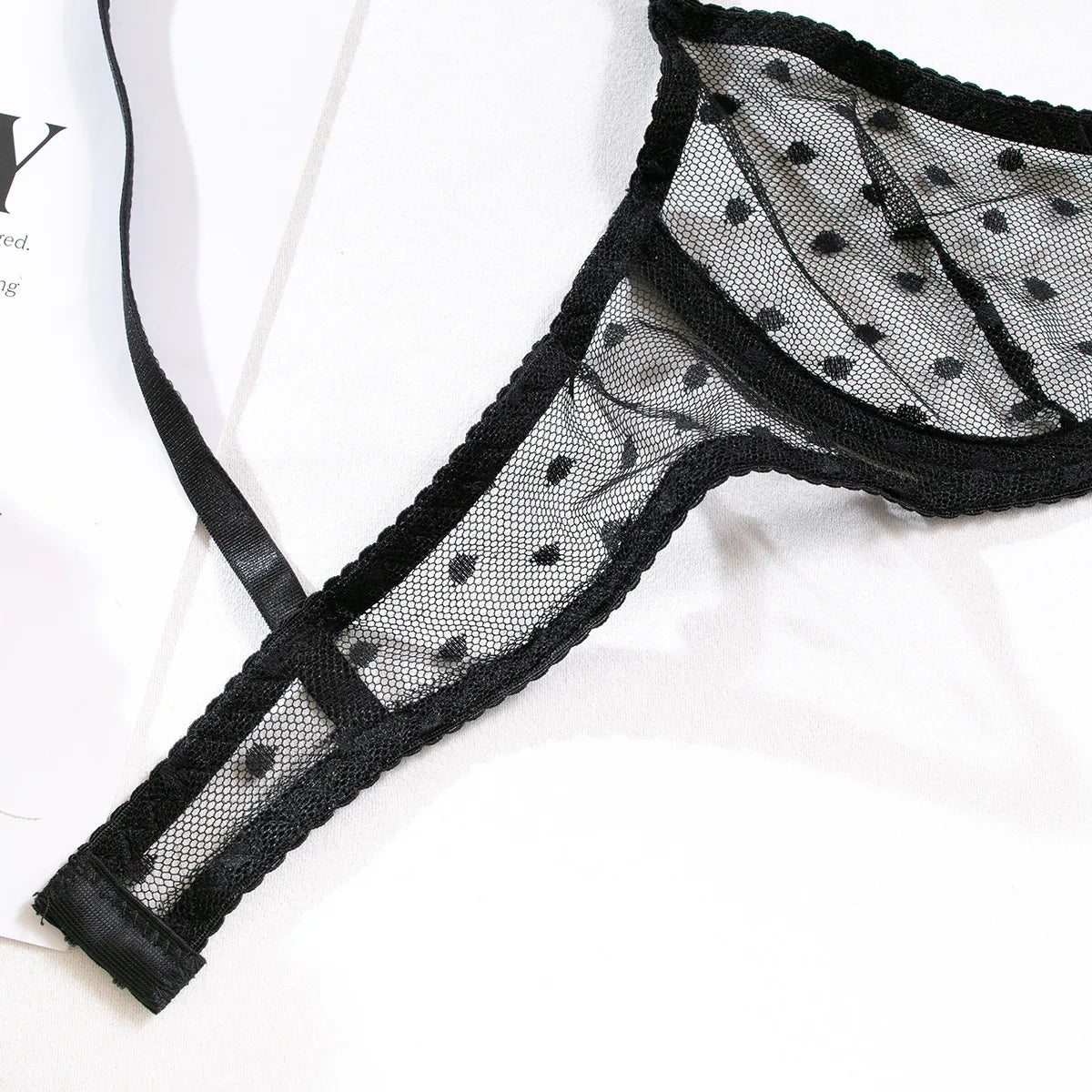 Bra set Dot thin mesh see through tight fitting promotions 99% sales sexy lingеrie set Women sets sexy bras sexy female intimate