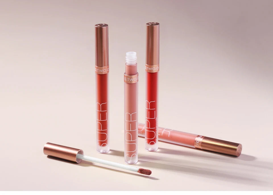 Wholesale O.TWO.O Lipstick Lip Gloss Makeup Waterproof Velvet 12 Colors Liquid Lip Stick Matte Long Lasting Sexy Red Lip Tint - Seprincess