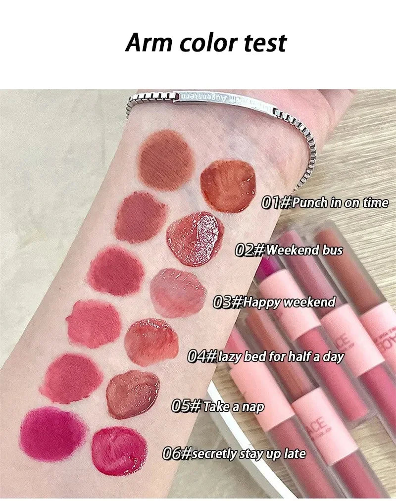 Double Head Lip Gloss Matte Velvet Sexy Red Tint Liquid Lipstick Waterproof Lipgloss Lasting Lip Glaze Korean Makeup Cosmetics - Seprincess