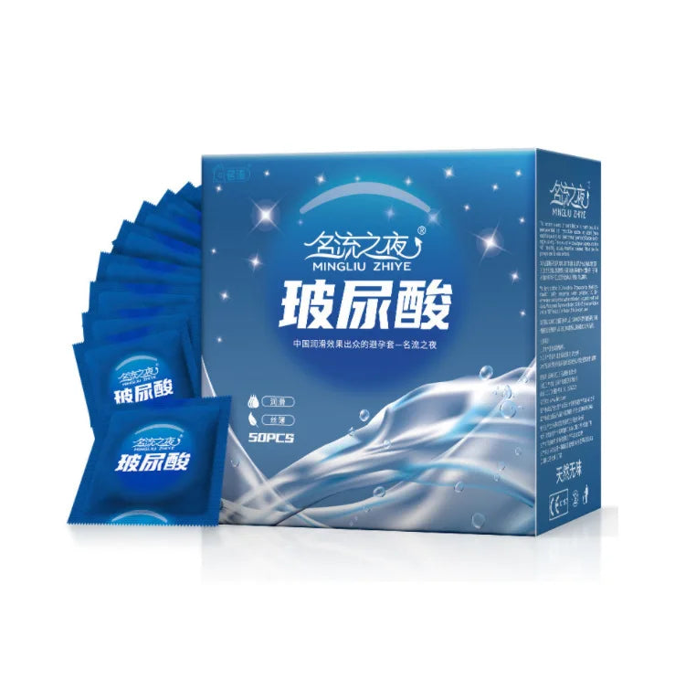 Hyaluronic Acid Condoms 52mm 100/50pcs Men Couples Glossy Ultra Thin Penis Sleeves Sex Toys Safer Condoms Sexshop Products - Seprincess