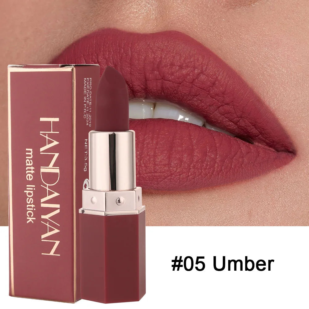 HANDAIYAN Matte Lipstick NonStick Cup Velvet Waterproof Long-lasting Makeup Lips Cosmetics - Seprincess