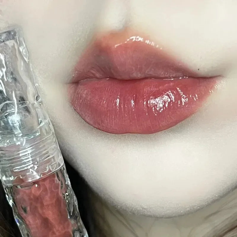 Water Light Nude Brown Lipgloss Lasting Waterproof Mirror Glass Tea Red Lipstick Not Easy To Fade Lip Glaze Lips Makeup Cosmetic - Seprincess