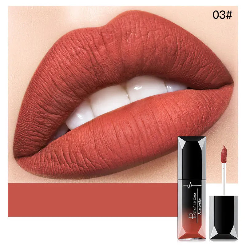 21-Color Lip Gloss Matte Mist Liquid Lipstick Waterproof Long lasting Cosmetics Lip Tint Paste Not-fade Lip Glaze - Seprincess