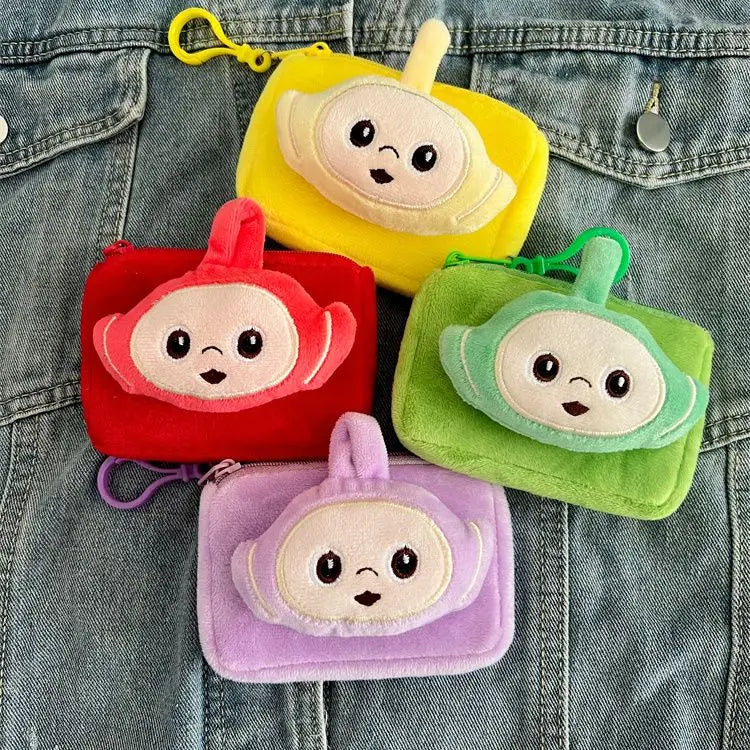 Anime Teletubbies Coin Purse Cartoon Cartoon Cute Children's Portable Mini Storage Bags Kawaii Creative Headphone Bag Kids Gifts - Seprincess