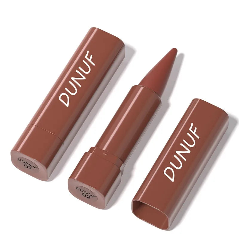 DUNUF Not-Fading Long Lasting Waterproof Velvet Matte Lipstick Lip Liner Makeup Sexy Non-stick Cup Lip stick Lipliner Cosmetics - Seprincess