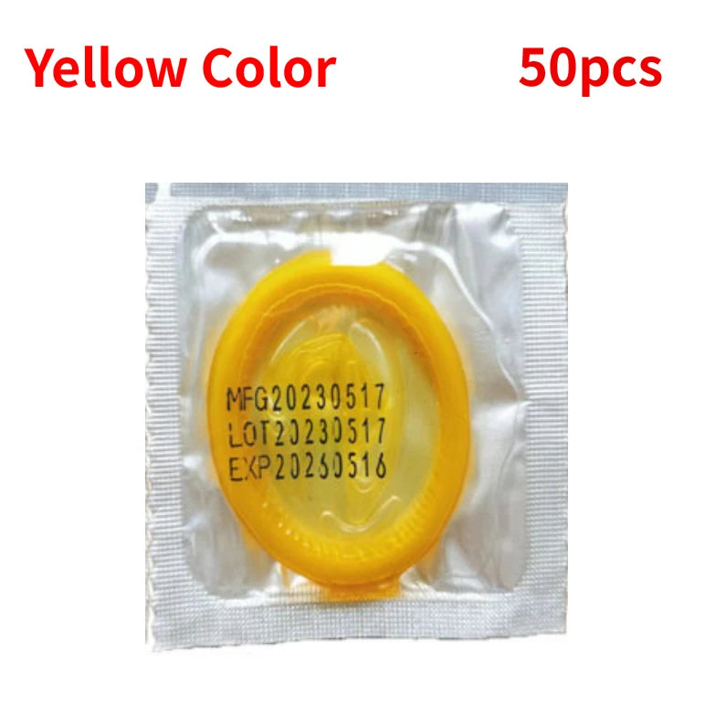 10/50PCS Colorful Smooth Natural Latex Condoms Large Oil Cock Sleeve Discoloration Penis Sleeve Condom for Men Adults Sex Toys - Seprincess