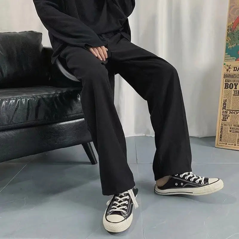 Size M-XXL Men Wide Leg Harem Pants Spring Summer Autumn  Casual Straight Loose  Long Pants Streetwear Harajuku Black Gray